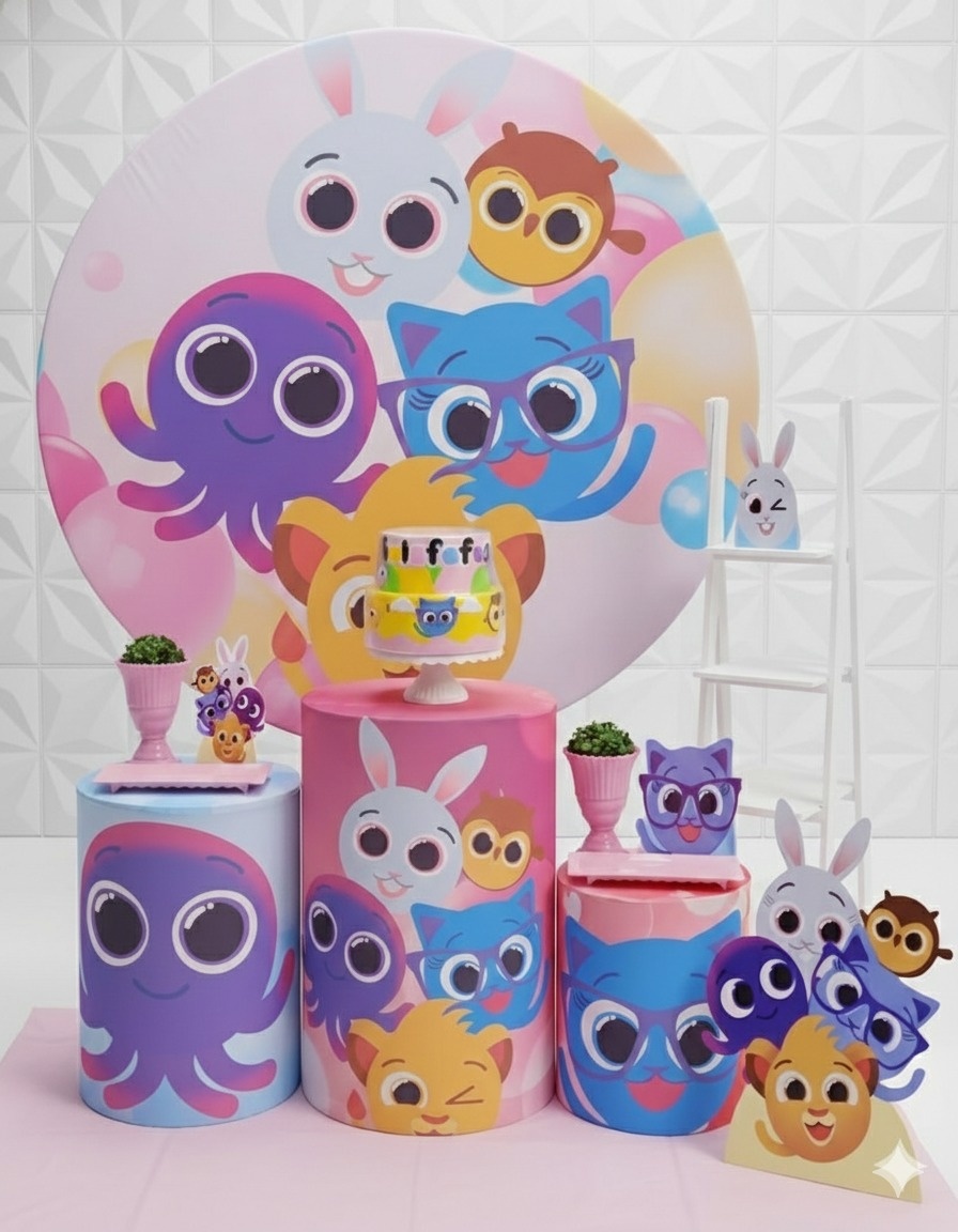 Bolofofos Rosa 3 Prata  - GabiSantosDecor