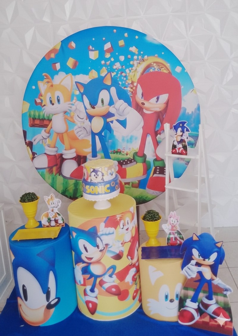 Sonic Amarelo Prata  - GabiSantosDecor