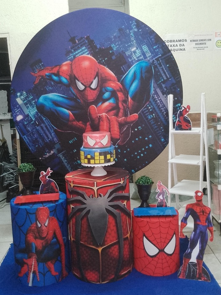 Homem Aranha Azul Prata  - GabiSantosDecor