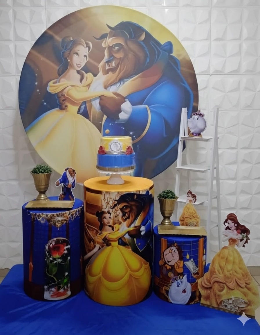 Bela E Fera 1 Prata - GabiSantosDecor