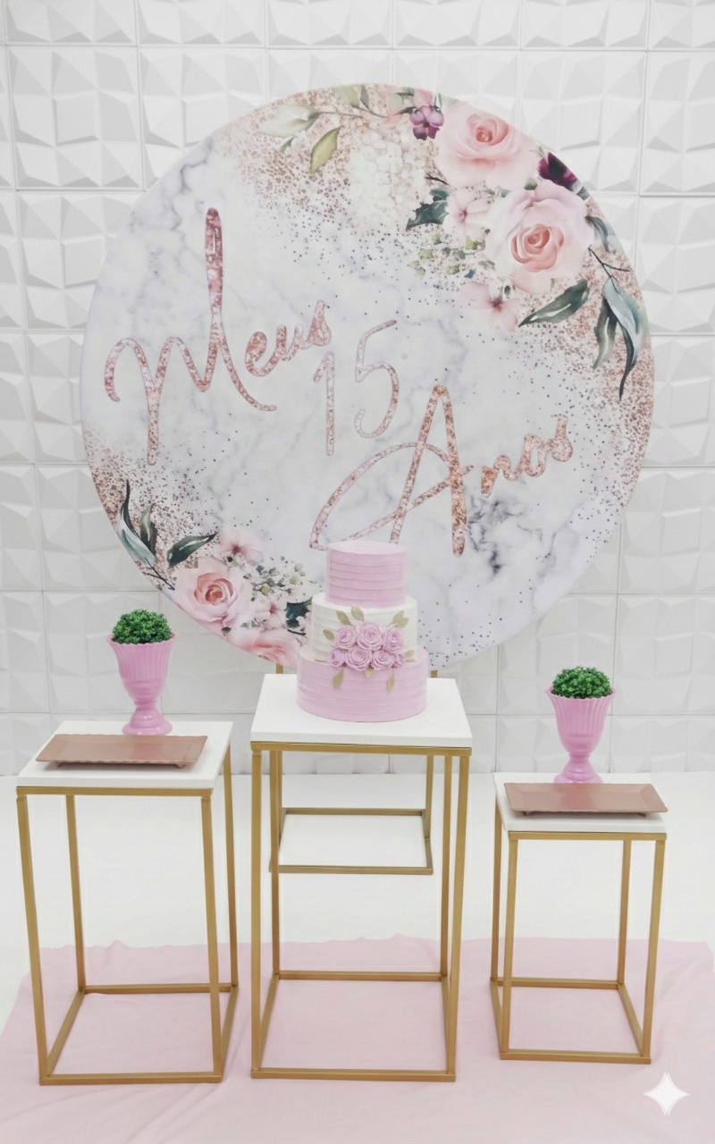 Meus 15 Anos Rose - GabiSantosDecor