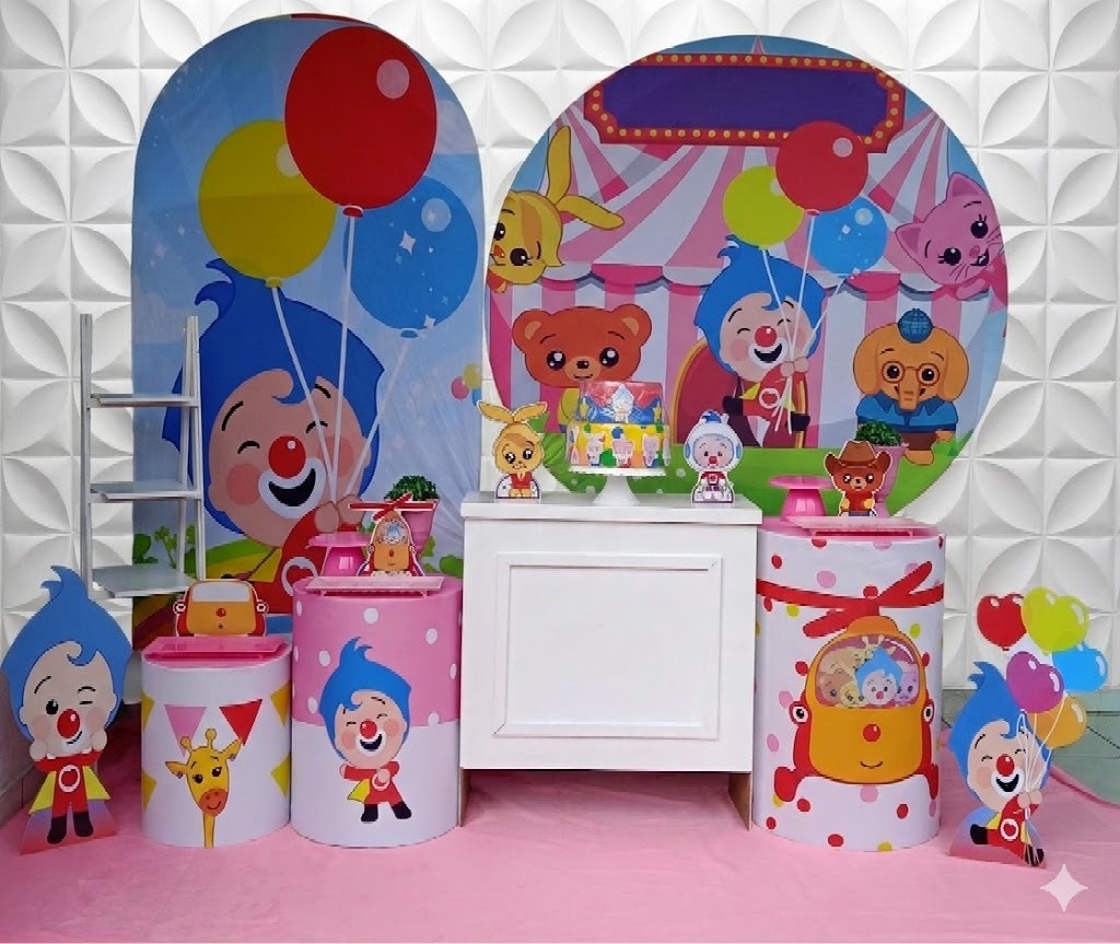 Palhaço Herói Rosa Luxo - GabiSantosDecor