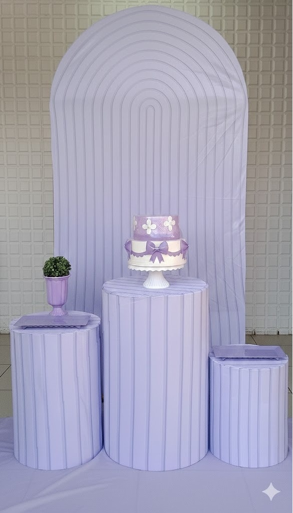 Kit Lilás Ripado  - GabiSantosDecor