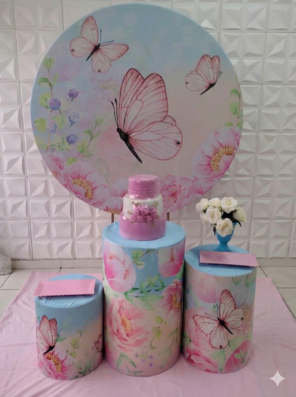 Borboleta Rosa Bronze  - GabiSantosDecor