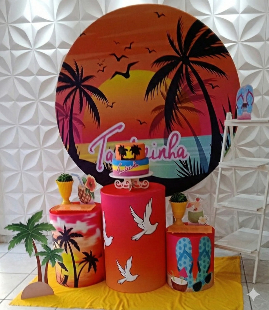 Tardezinha Laranja 2 Prata - GabiSantosDecor