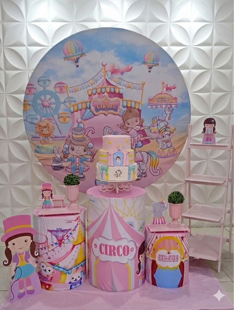 Circo Rosa Prata  - GabiSantosDecor