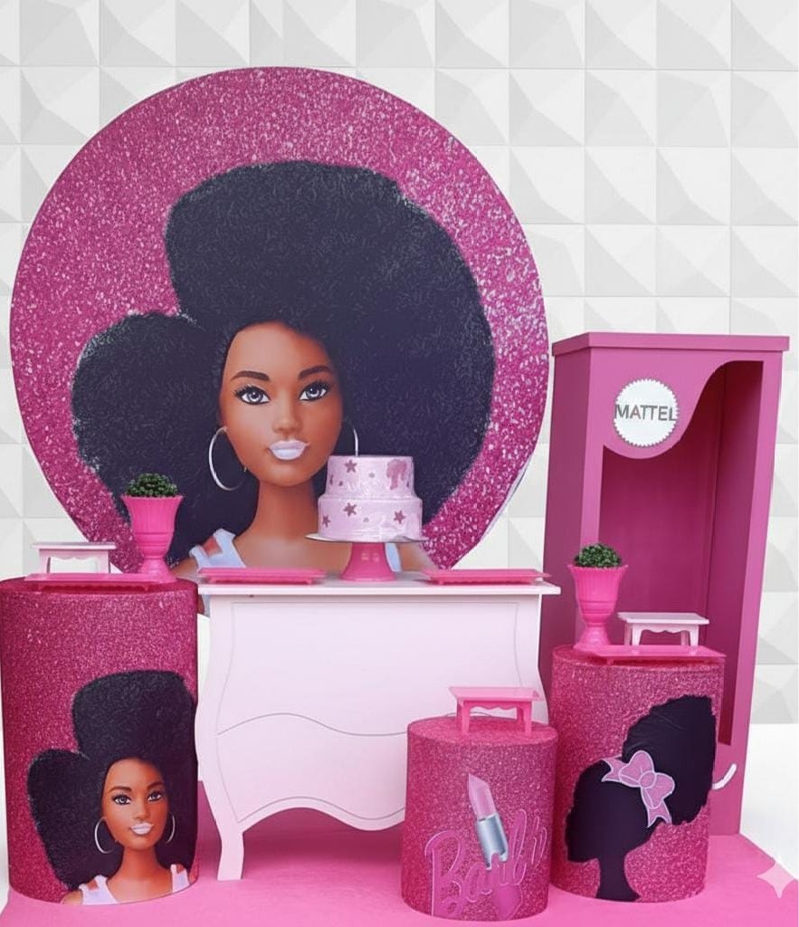 Barbie Negra Caixa - GabiSantosDecor