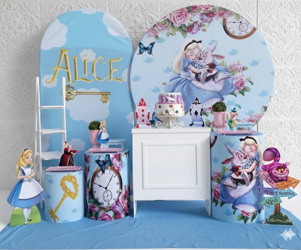 Alice No País das Maravilhas Luxo - GabiSantosDecor
