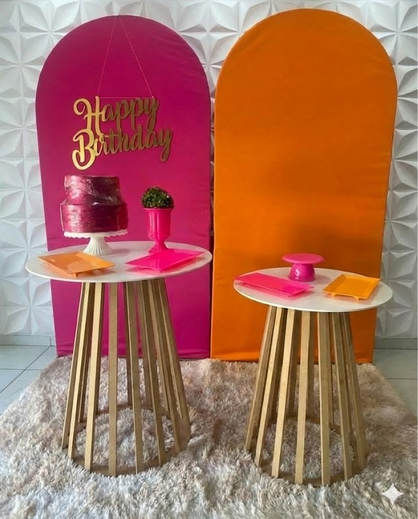 Laranja E Pink Luxo - GabiSantosDecor