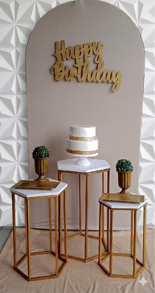 Romano Bege Sextavado  - GabiSantosDecor