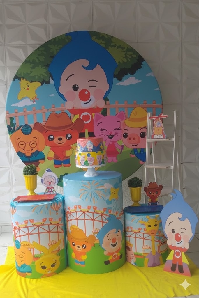 Palhaço Herói Azul Prata  - GabiSantosDecor