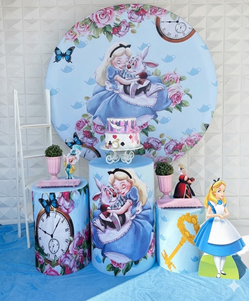 Alice No País das Maravilhas Prata - GabiSantosDecor