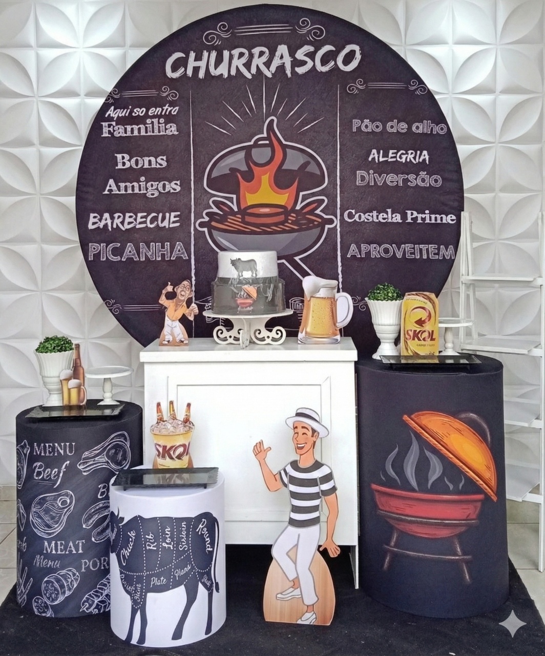 Churrasco Ouro - GabiSantosDecor