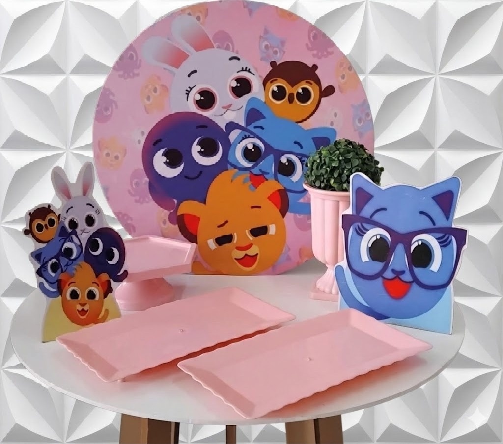 Mesa Bolofofos Rosa  - GabiSantosDecor