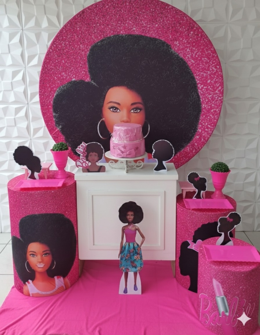 Barbie Negra Ouro - GabiSantosDecor