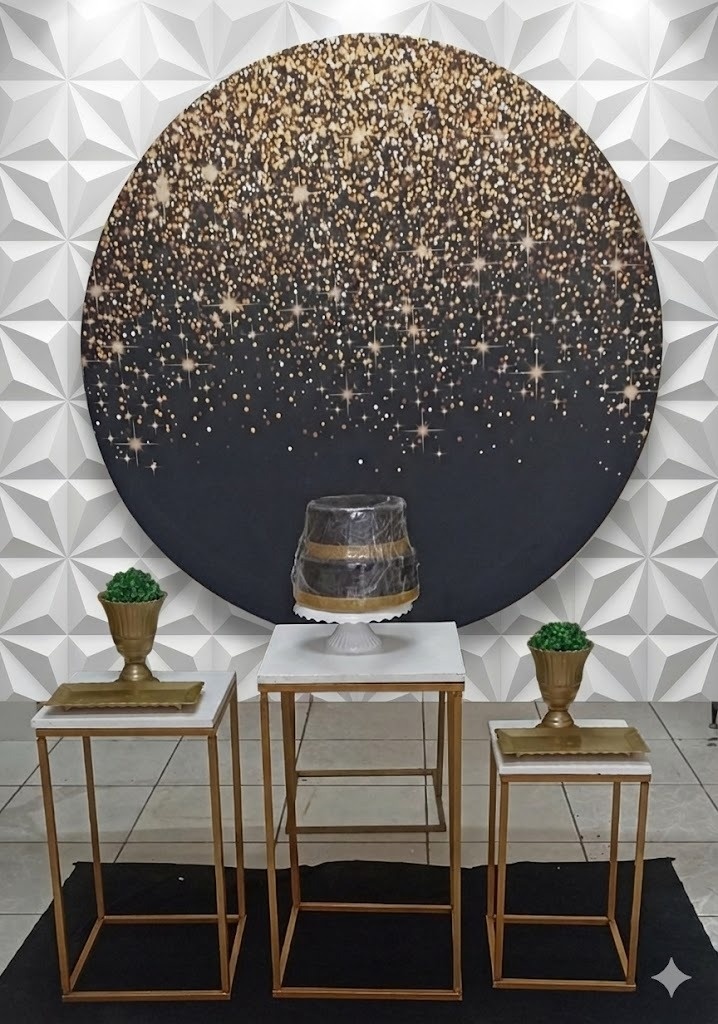 Preto Dourado Trio Ferro  - GabiSantosDecor