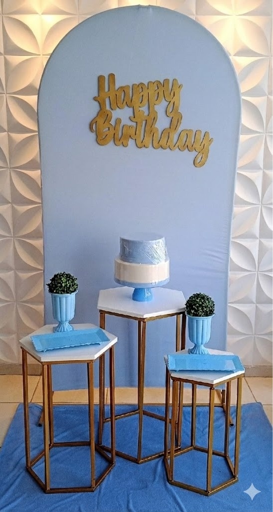 Romano Azul Claro Sextavado  - GabiSantosDecor