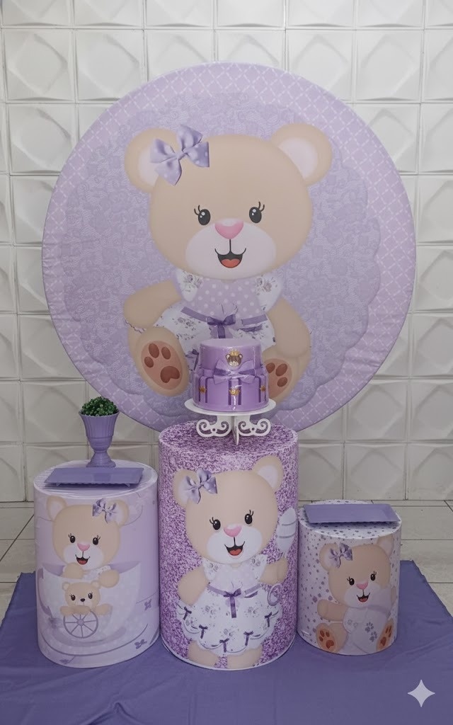 Ursa Lilás Bronze  - GabiSantosDecor