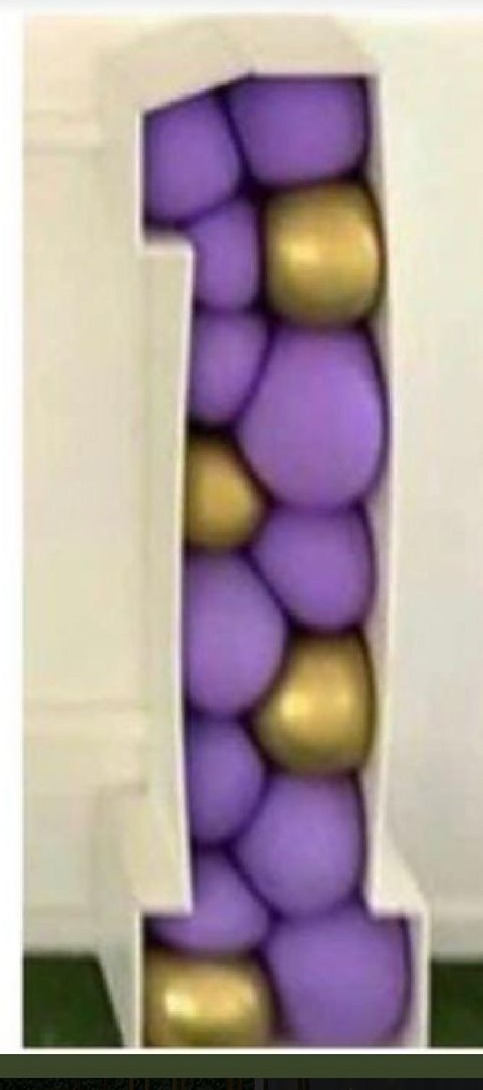 Numero 1 de Balão Sem Bexiga  - GabiSantosDecor