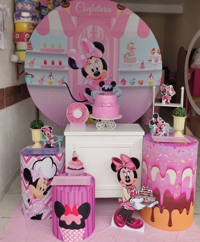 Minnie Confeiteira Ouro  - GabiSantosDecor