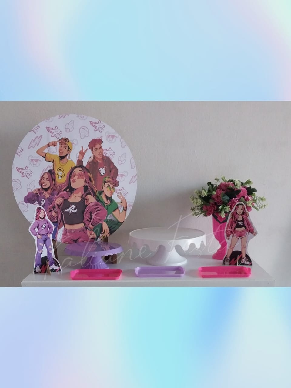 Minikit Festa Na Mesa Os Rosas - Kaliane Festa Pegue e Monte