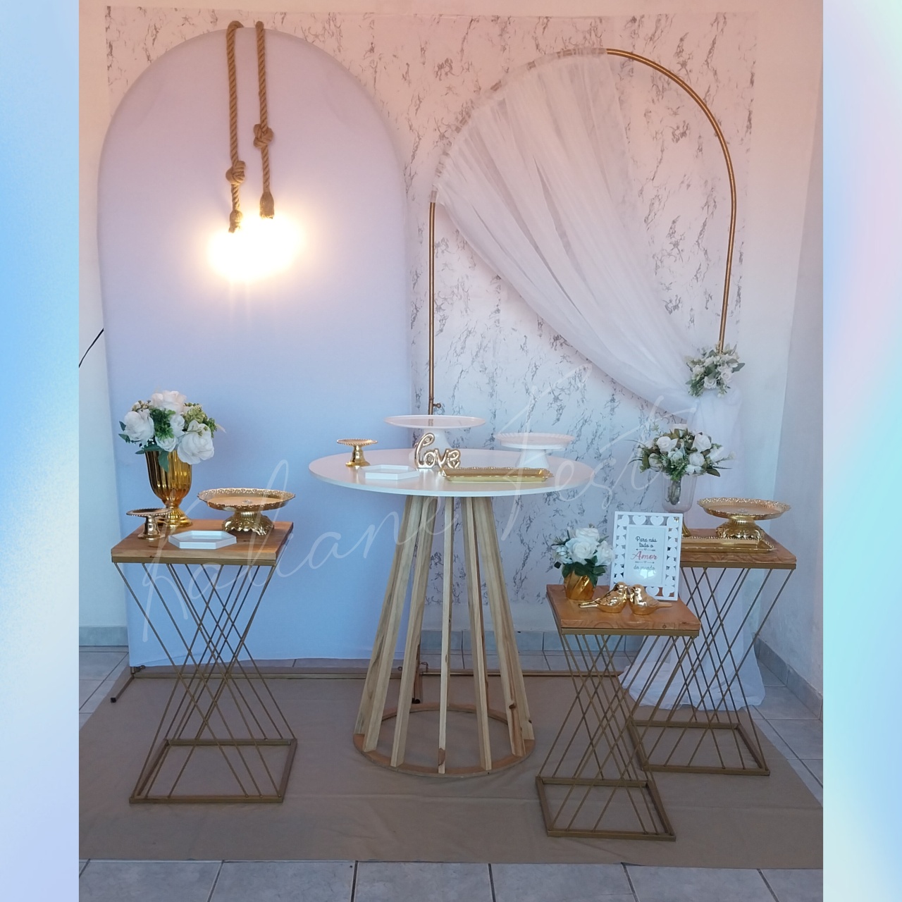 Casamento Dourado E Branco (Kit Luxo 2) - Kaliane Festa Pegue e Monte
