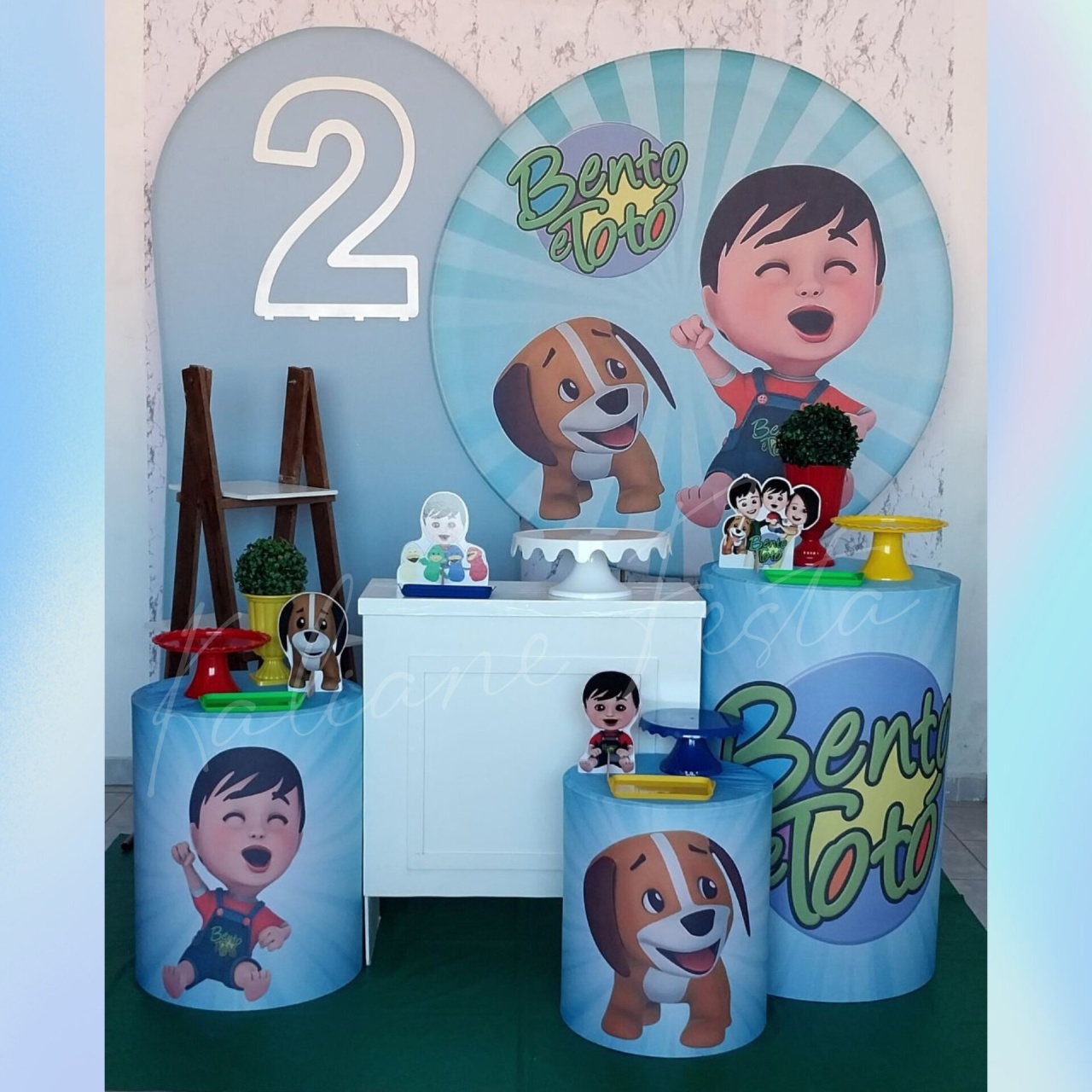  Bento E Totó - Kit Diamante Com Numeração  - Kaliane Festa Pegue e Monte