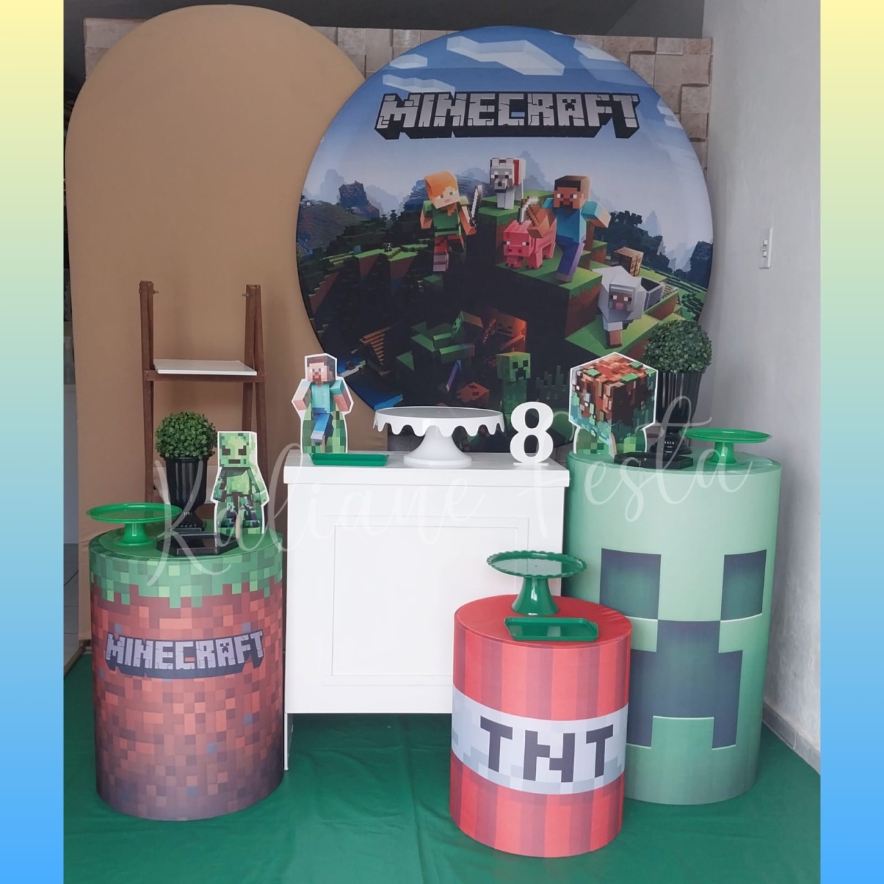 Minecraft Meninos - Kit Diamante  - Kaliane Festa Pegue e Monte