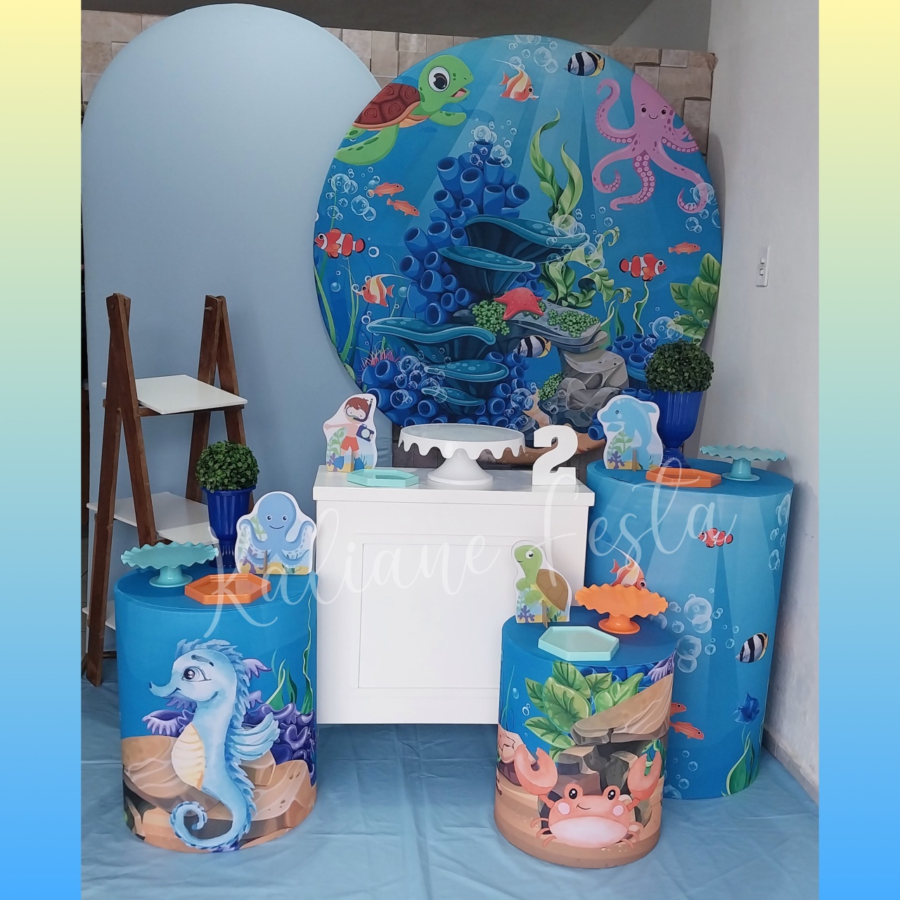 Fundo Do Mar Menino - Kit Diamante - Kaliane Festa Pegue e Monte