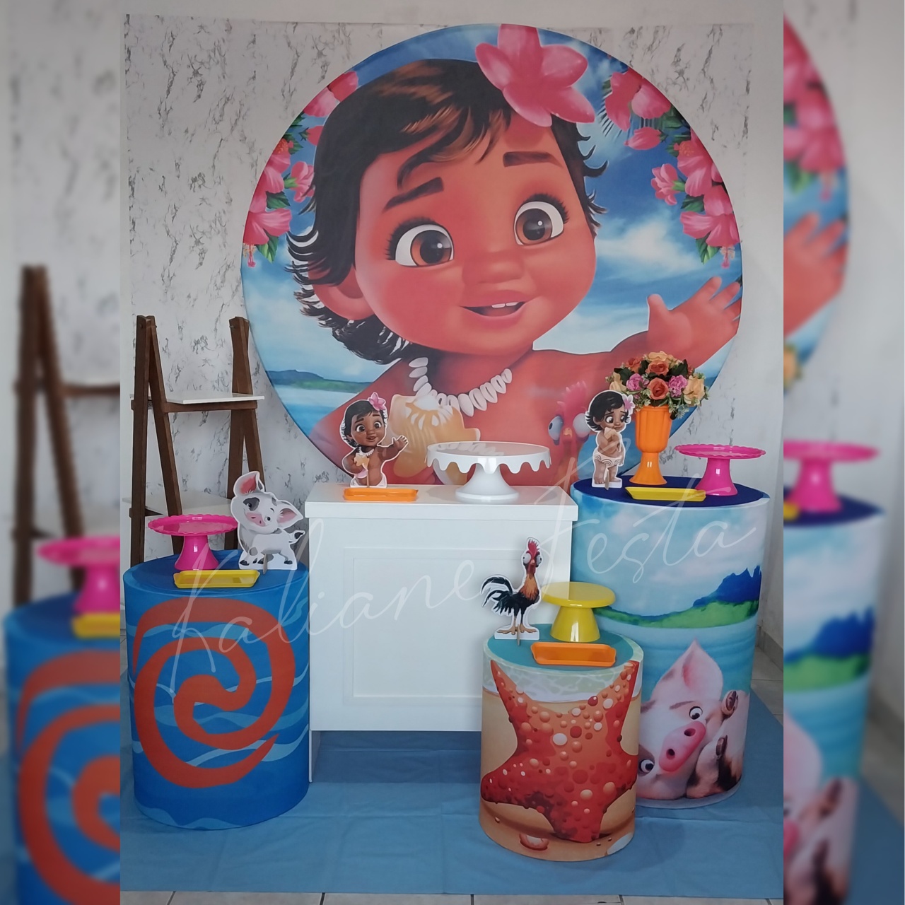 Moana Baby 2 - Kit Ouro - Kaliane Festa Pegue e Monte