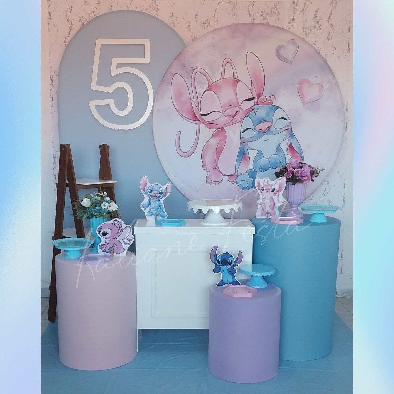Stitich E Angel 2 - Kit Diamante Com Numeração - Kaliane Festa Pegue e Monte