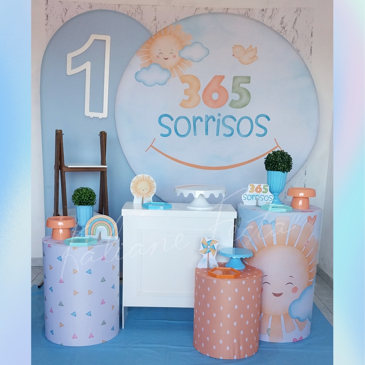 365 Sorrisos Menino Com Numeração - Kit Diamante - Kaliane Festa Pegue e Monte