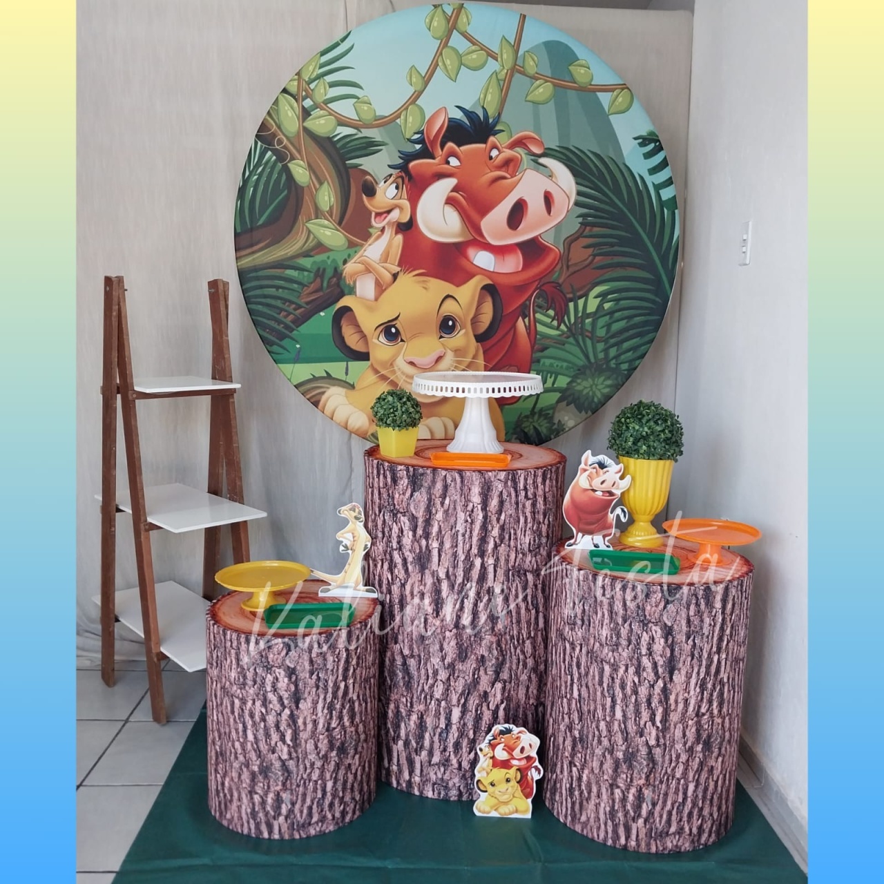 O Rei Leão 1 - Kit Prata - Kaliane Festa Pegue e Monte