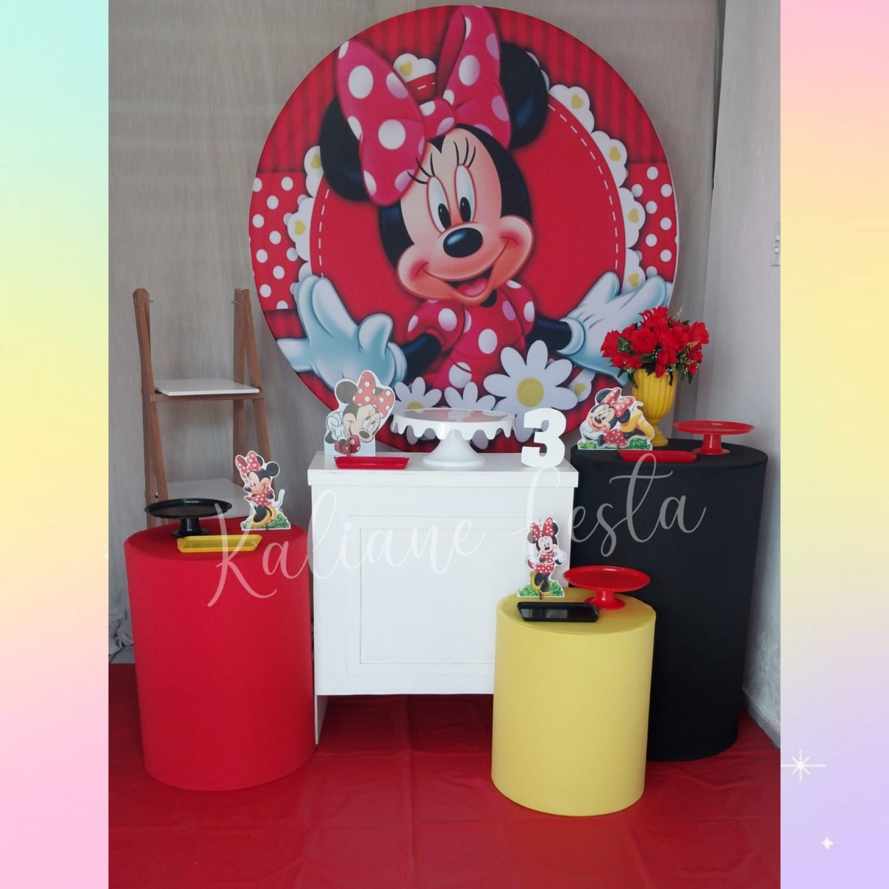 Minnie Vermelha - Kit Ouro - Kaliane Festa Pegue e Monte