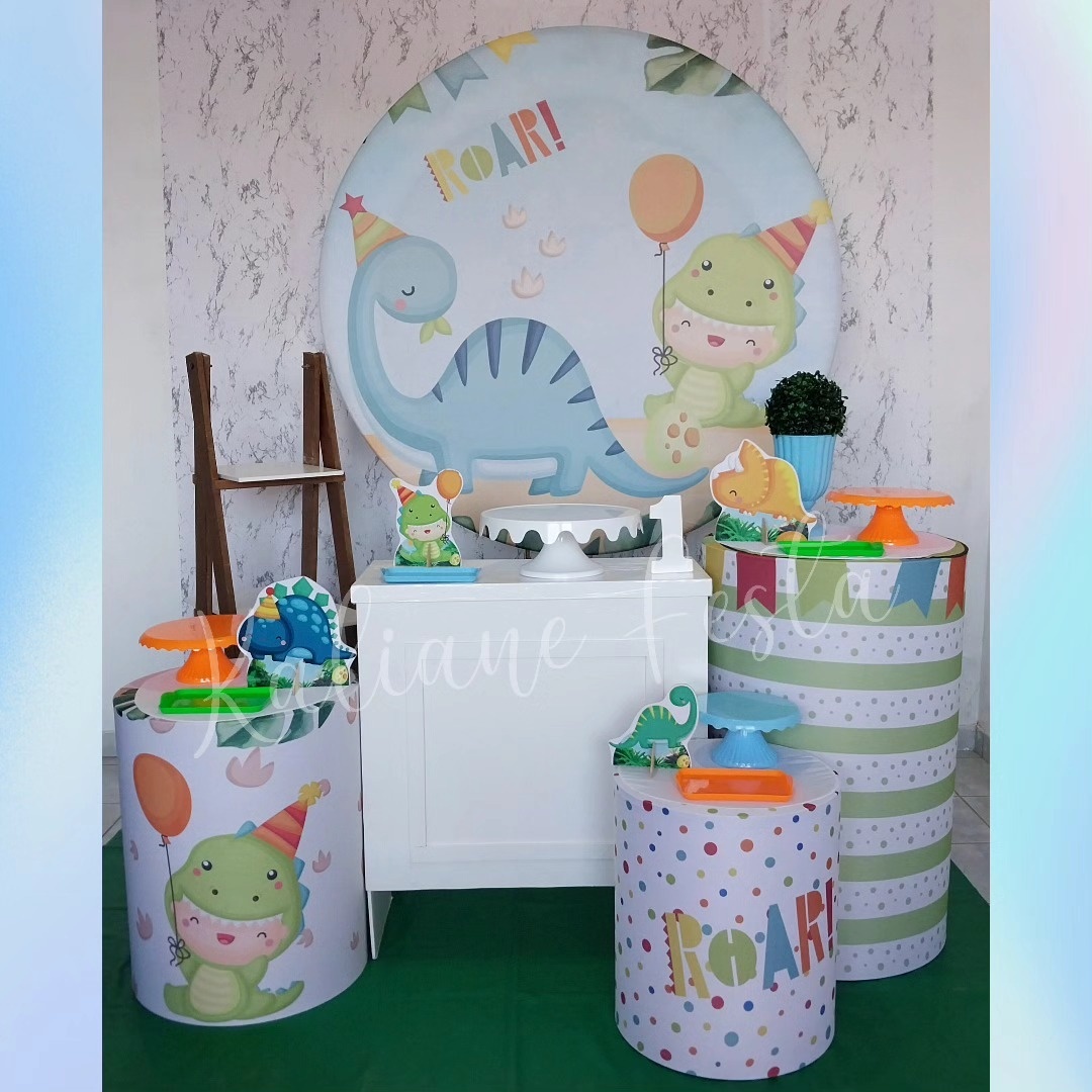 Dino Baby 1 - Kit Ouro - Kaliane Festa Pegue e Monte