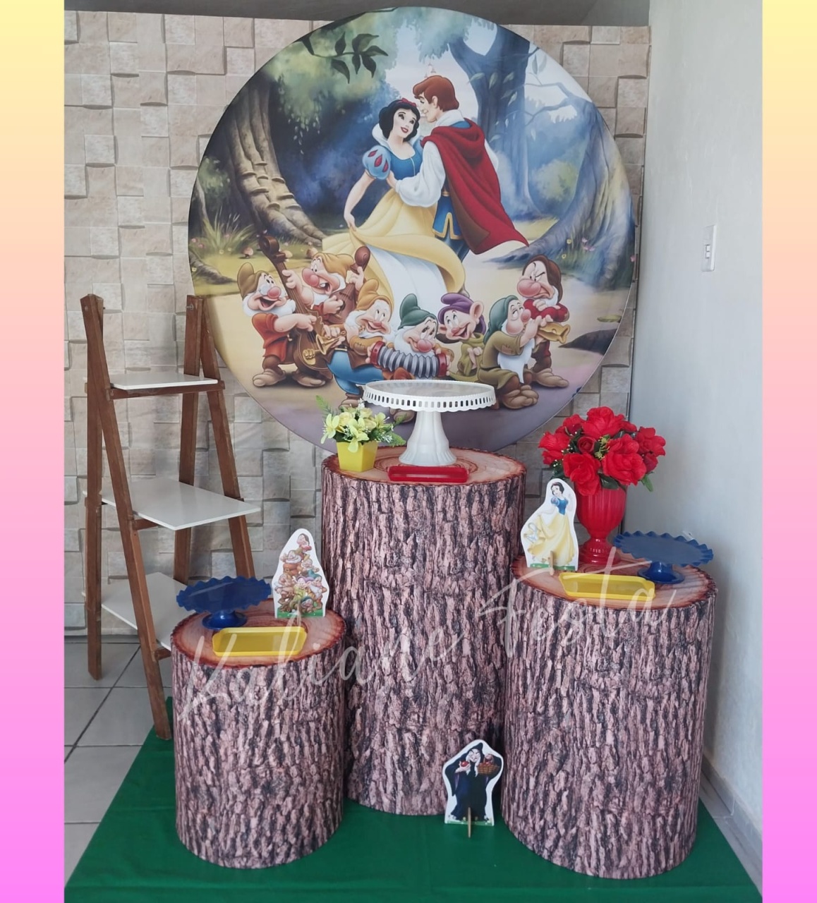 Branca de Neve - Kit Prata - Kaliane Festa Pegue e Monte