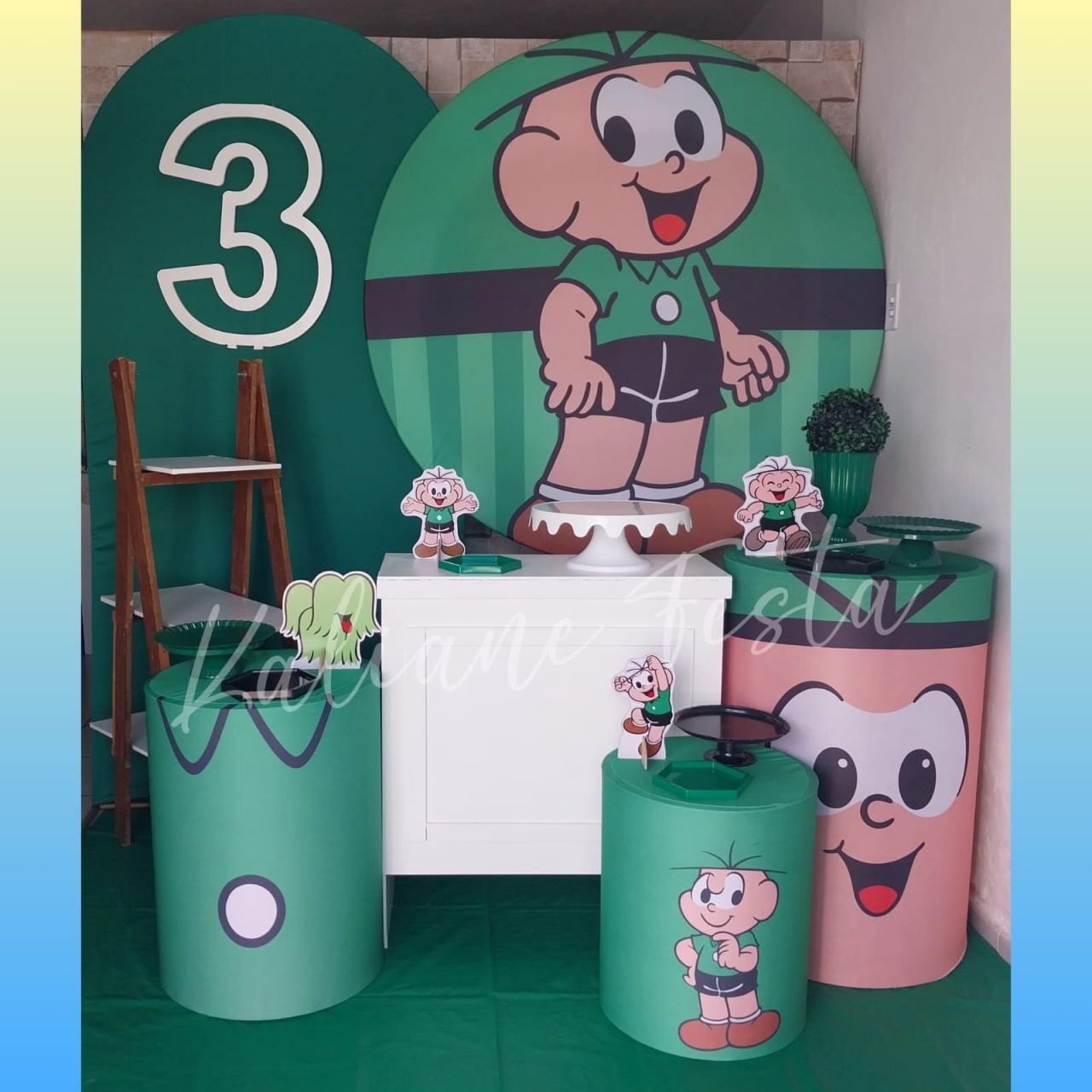  Cebolinha - Kit Diamante  Com Numeração - Kaliane Festa Pegue e Monte