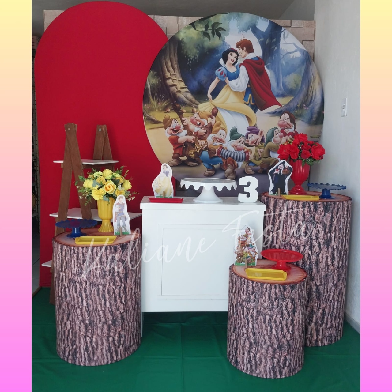  Branca de Neve - Kit Diamante - Kaliane Festa Pegue e Monte