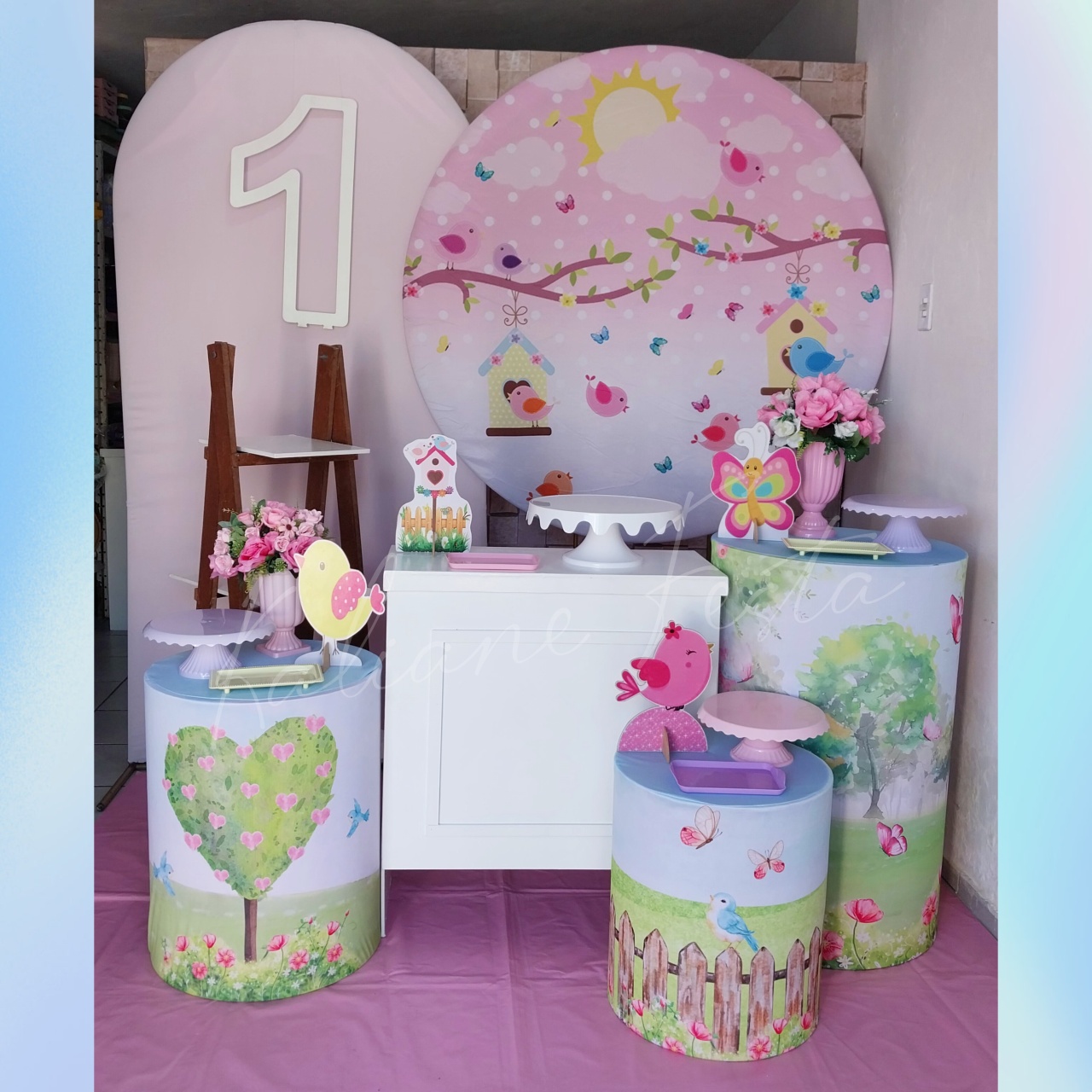 Jardim Encantado 1 Com Número  - Kit Diamante Com Numeração - Kaliane Festa Pegue e Monte