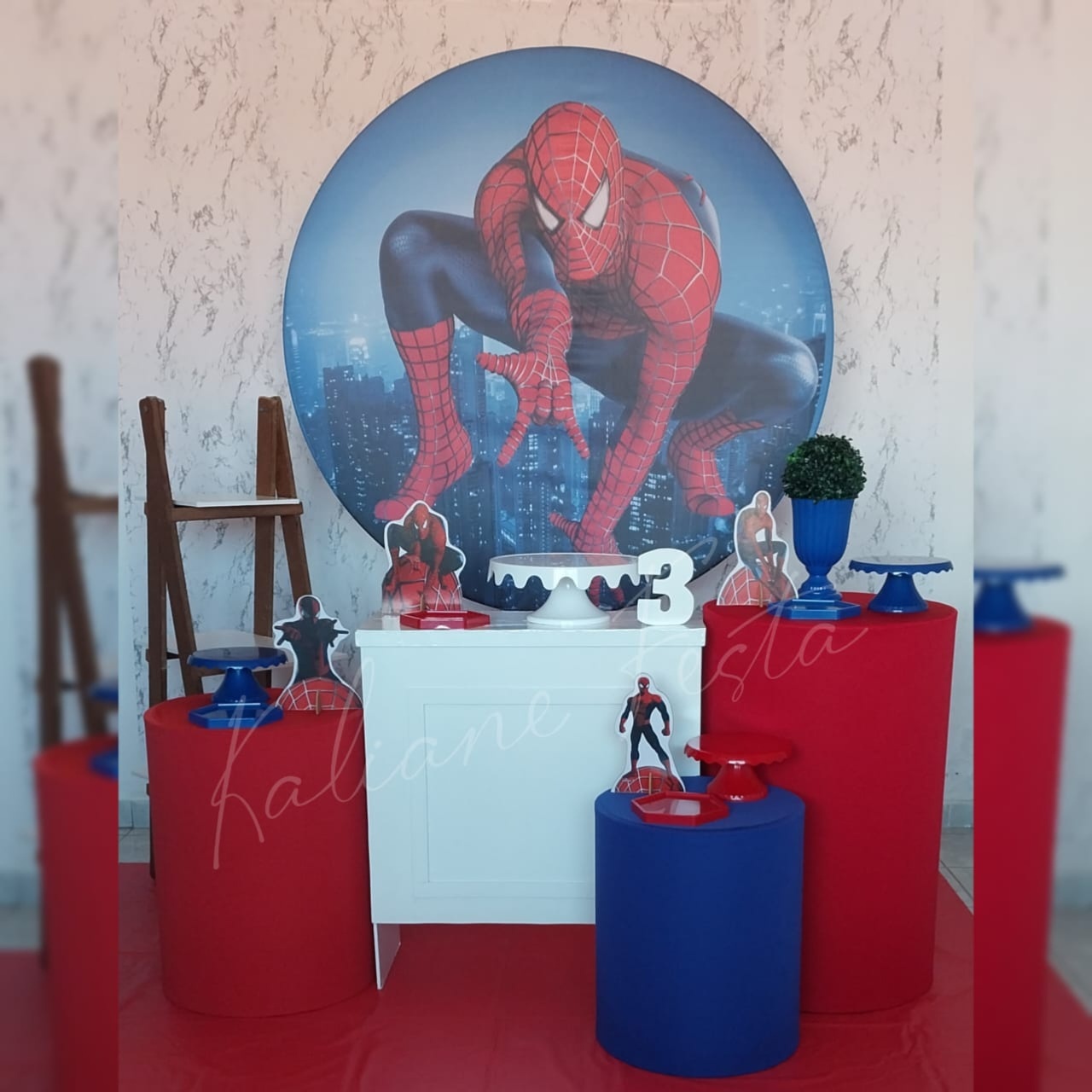  Homem Aranha Vemelho E Azul - Kit Ouro (Cópia) - Kaliane Festa Pegue e Monte