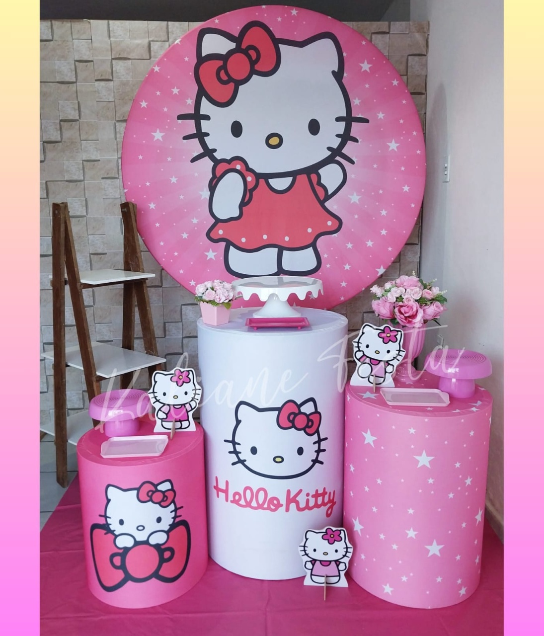 Hello Kitty - Kit Prata - Kaliane Festa Pegue e Monte