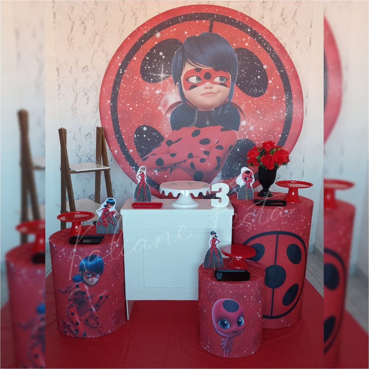Ladybug - Kit Ouro  - Kaliane Festa Pegue e Monte