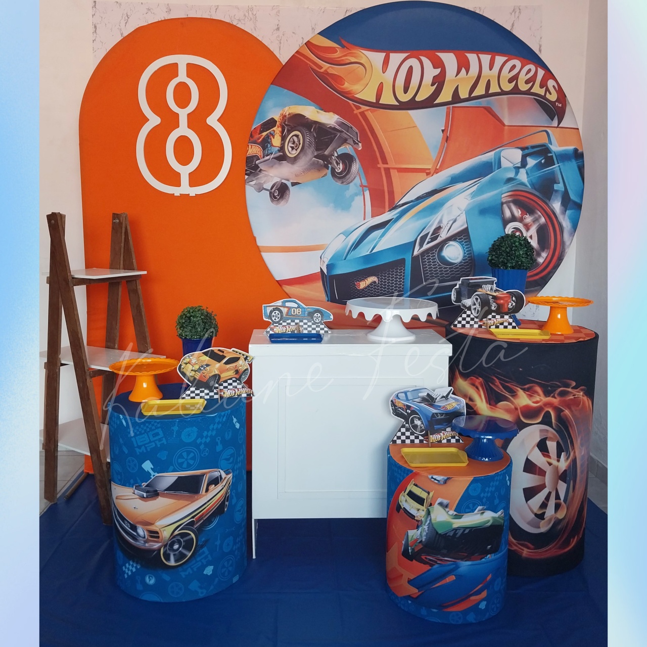  Hot Wheels - Kit Diamante Com Numeração - Kaliane Festa Pegue e Monte