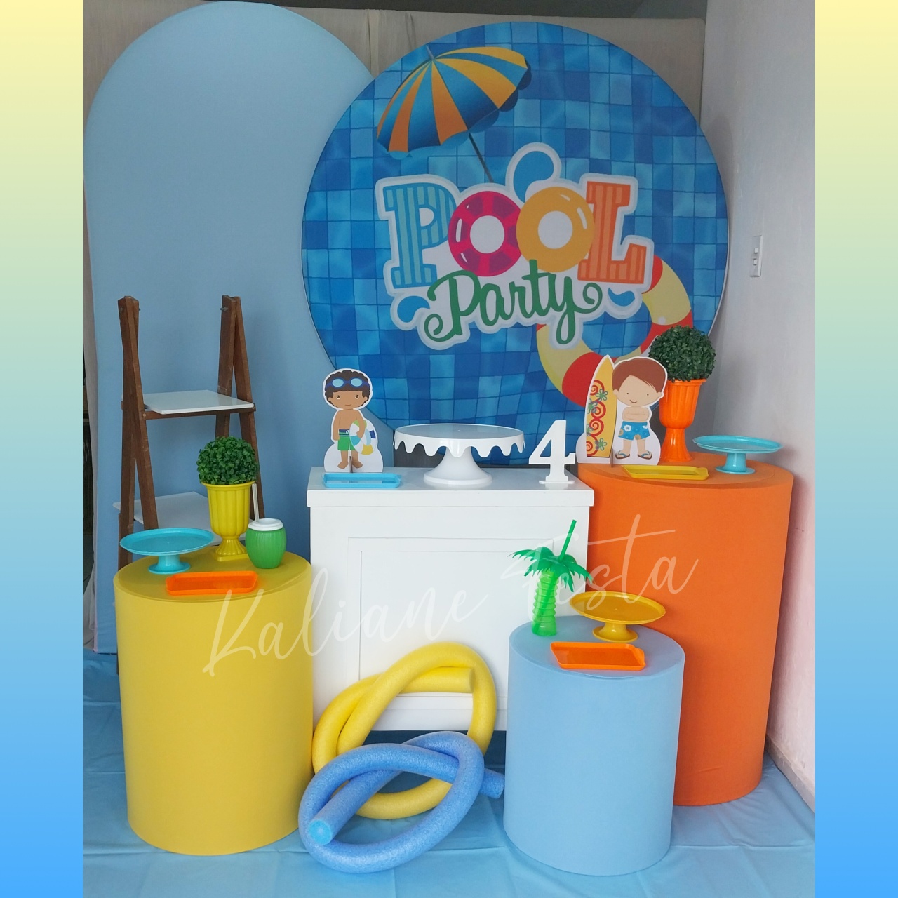 Pool Party Menino - Kit Diamante - Kaliane Festa Pegue e Monte