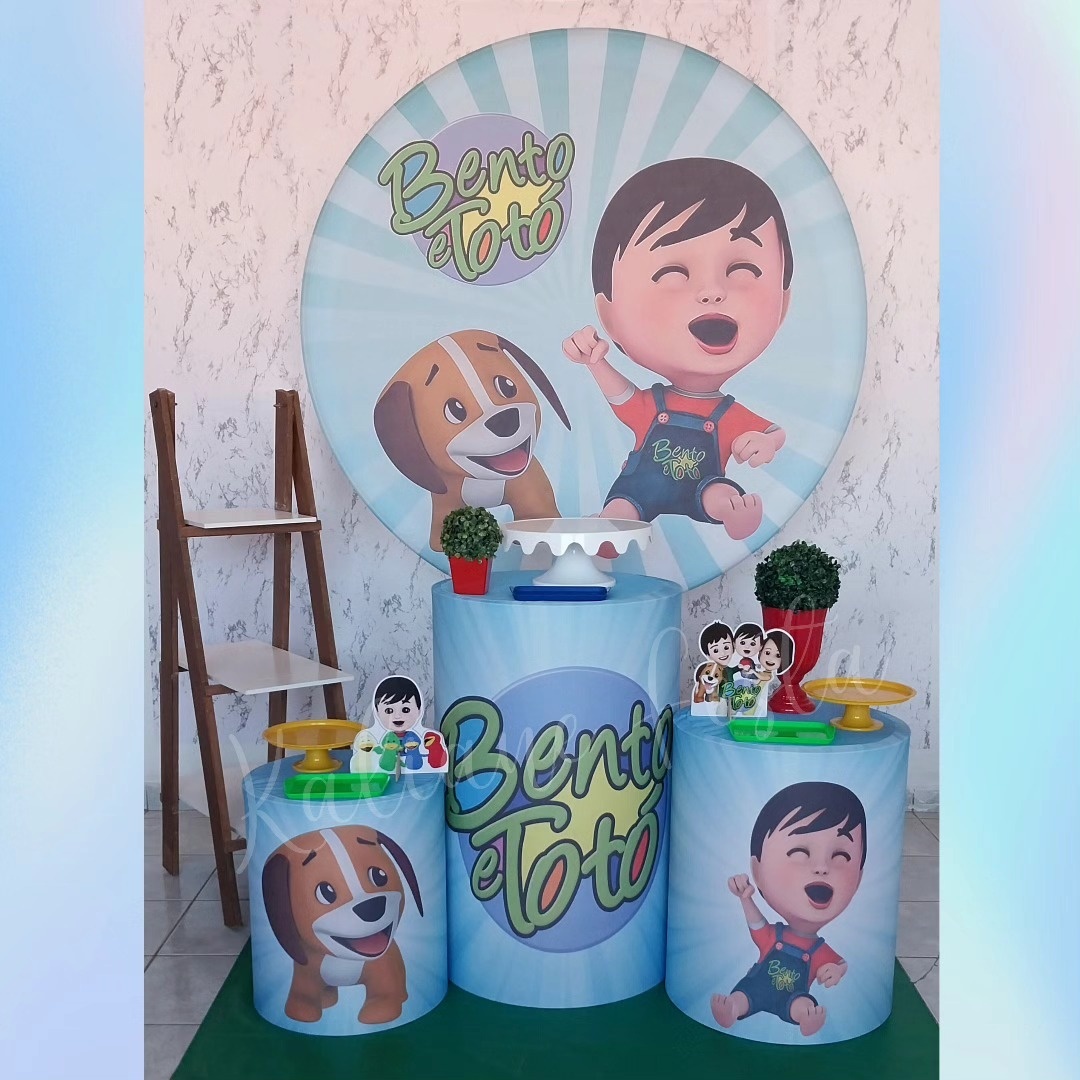 Bento E Totó - Kit Prata - Kaliane Festa Pegue e Monte