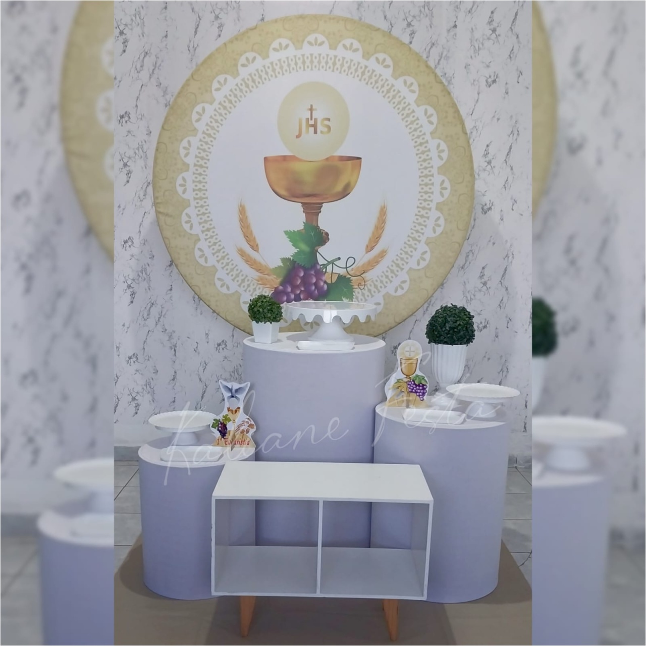 Primeira Eucaristia Menino - Kit Prata - Kaliane Festa Pegue e Monte