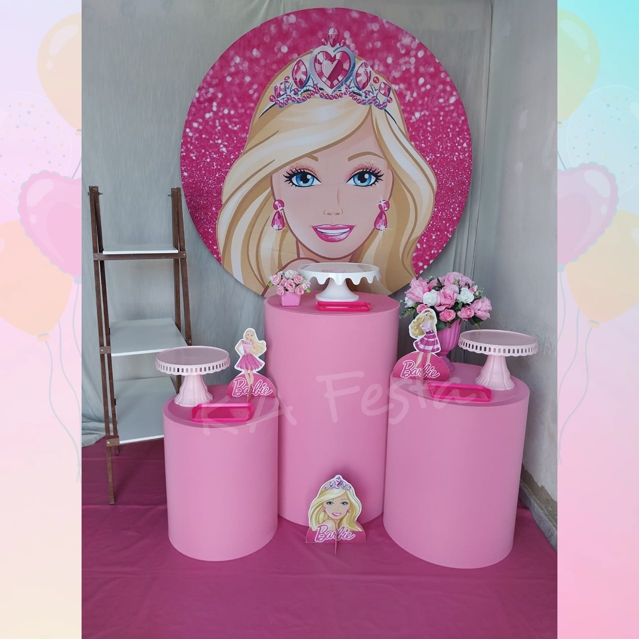  Barbie 1 - Kit Prata - Kaliane Festa Pegue e Monte