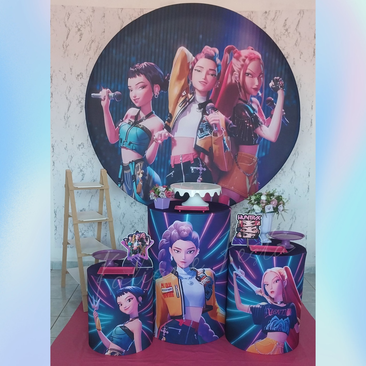  Kpop Huntrix - Kit Prata - Kaliane Festa Pegue e Monte