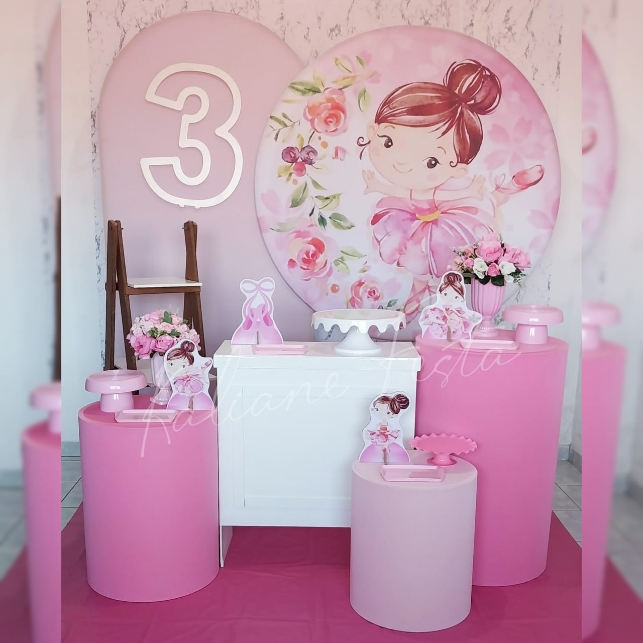 Bailarina - Kit Diamante Com Numeração  - Kaliane Festa Pegue e Monte