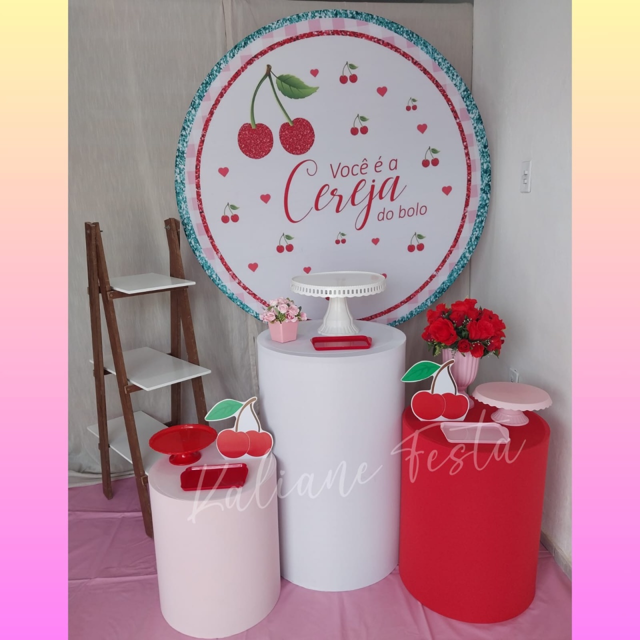  Cerejinha - Kit Prata - Kaliane Festa Pegue e Monte